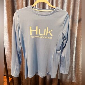 Huk Light Blue Performance Fishing Long Sleeve Shirt